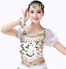 White Belly Dance Embellished Top