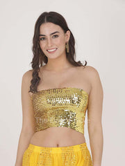 Gold Sequin Belly Dance Top