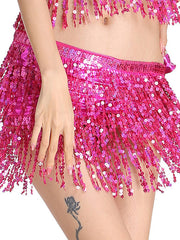 Rose Pink Hip Scarf Belly Dance Belt