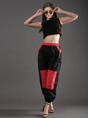 Black - Red Relaxed Fit Pants