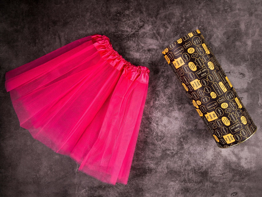3 Layered Bright Pink Ballet Tutu Skirt for 3-8 Years Kids
