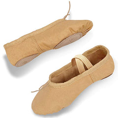 Tan Split Sole Ballet Shoes