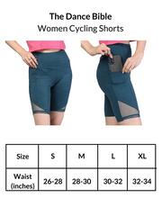 Teal Melange Melange Training Shorts with Pocket