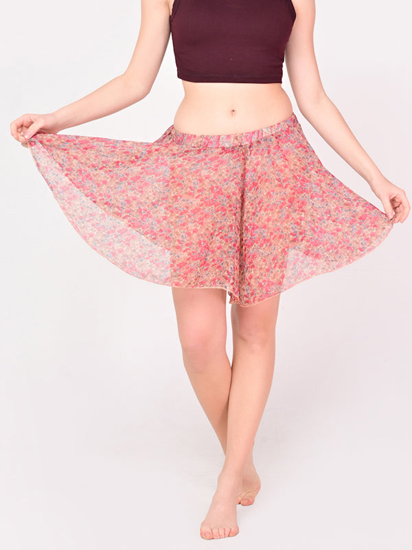 Summer Floral Dance Mini Skirt