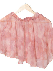 Peach Tie Dye Mini Skirt For Ballet Dance