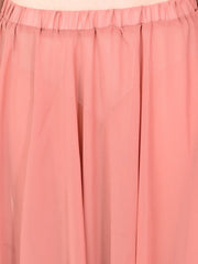 Terracotta Chiffon Flowy Sheer Skirt