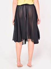 Black Knee Length Skirt Dance Costume