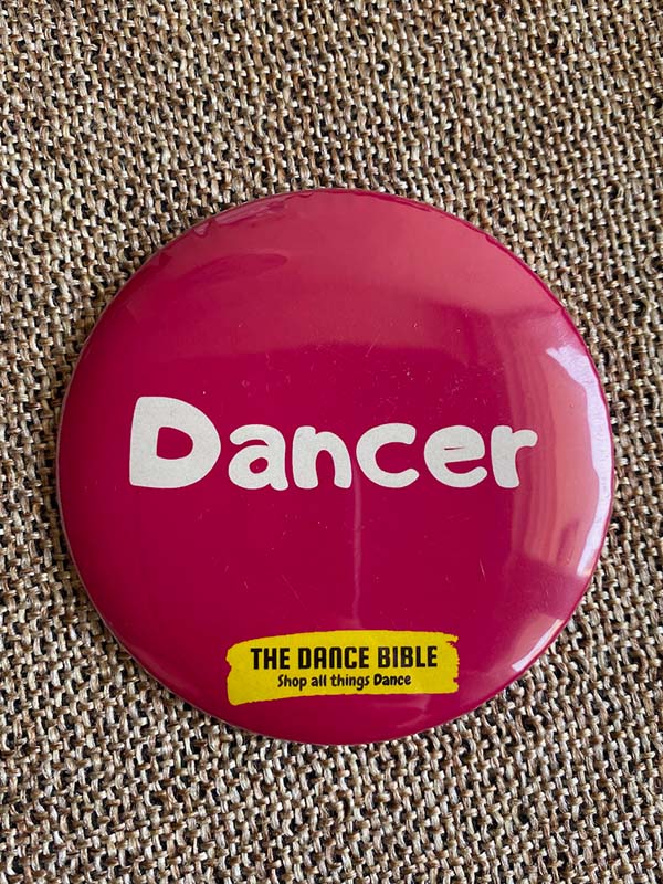 Dancer Pink Round Metal Pin Badge – The Dance Bible