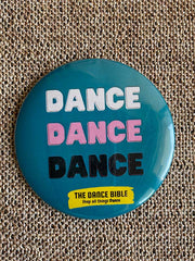 Blue Dance Dance Dance Sea Print Metal Pin Badge