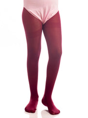 Wine Red Footed Ballet Tights