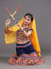 Blue Gujarati Garba Dance Costume