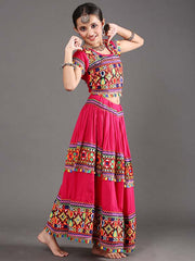 Pink Traditional Gujarati Dance Costume