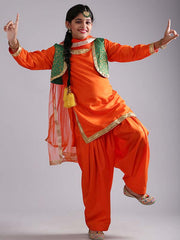 Orange Traditional Giddha Dress