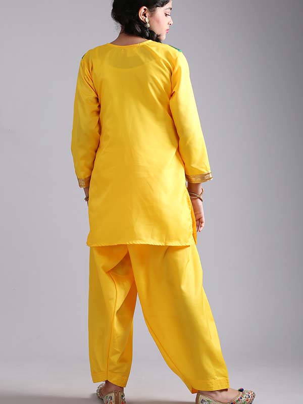 Yellow Punjabi Gidda Dress