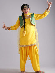 Yellow Bhangra Gidda Dance Dress