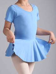 Blue Short Sleeve Dance Costume