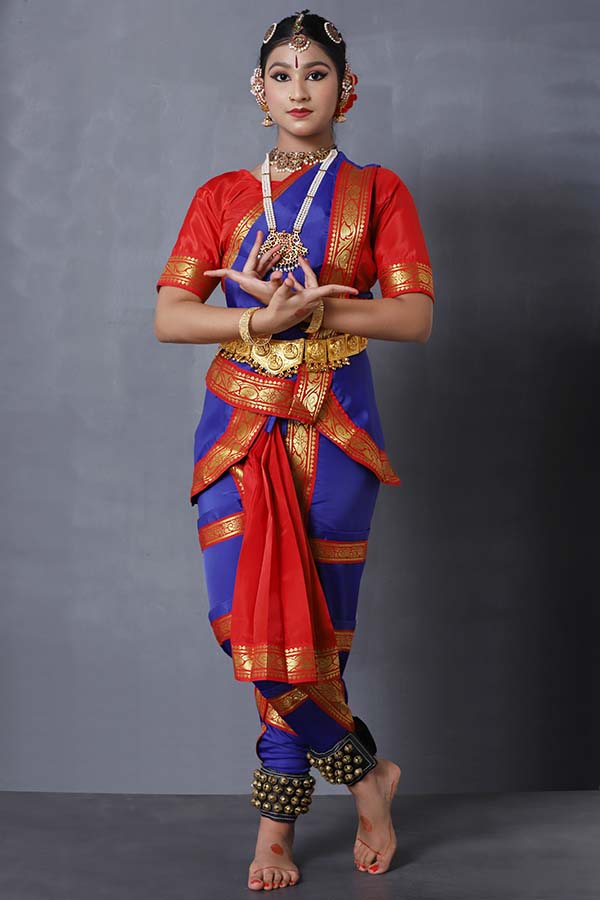 Buy Sky Blue Bharatnatyam Dance Costume Online at desertcartINDIA