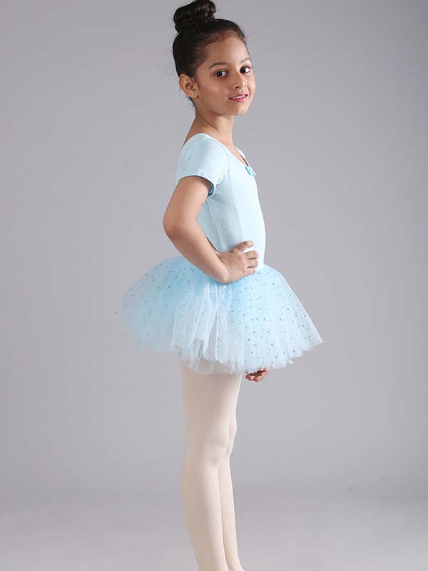 Blue Glitter Ballet Dance Dress
