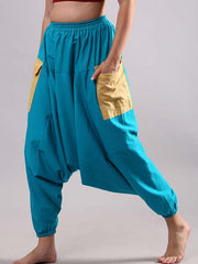 Blue - Yellow Zen Harem Pants