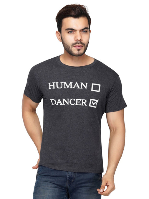 Human Dancer Unisex Grey Round Neck T-Shirt