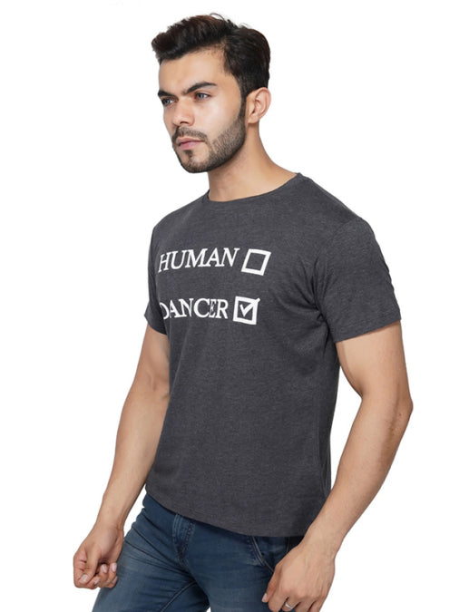Grey Human Dancer Print Unisex T-Shirt