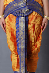 Blue Yellow Bharatanatyam Costume