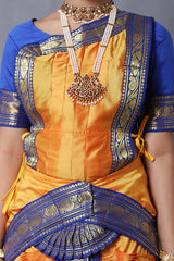 Blue Yellow Bharatanatyam Dress