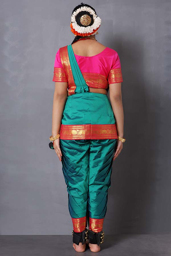 Buy Traditional Red Blue Bharatanatyam Dress Online For Women – The Dance  Bible
