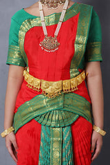 Red Green Bharatanatyam Costume