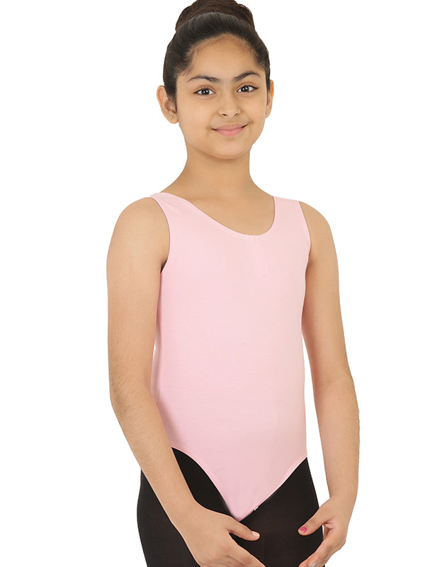 Light Pink Sleeveless Gymnastics Dress