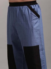 Indigo Blue - Black Track Pants For Men