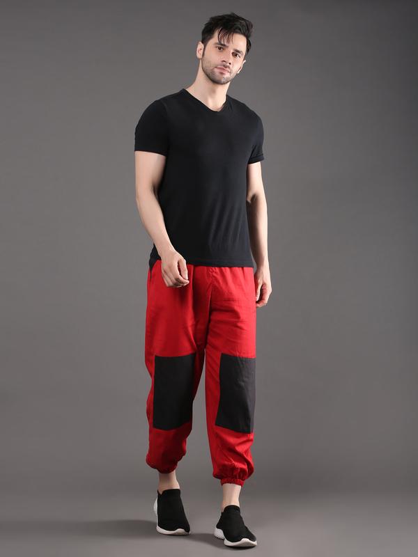 Red - Black Jogger Pants