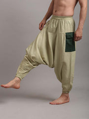Afghani Pants in Pistachio Green With Green Patch Color
