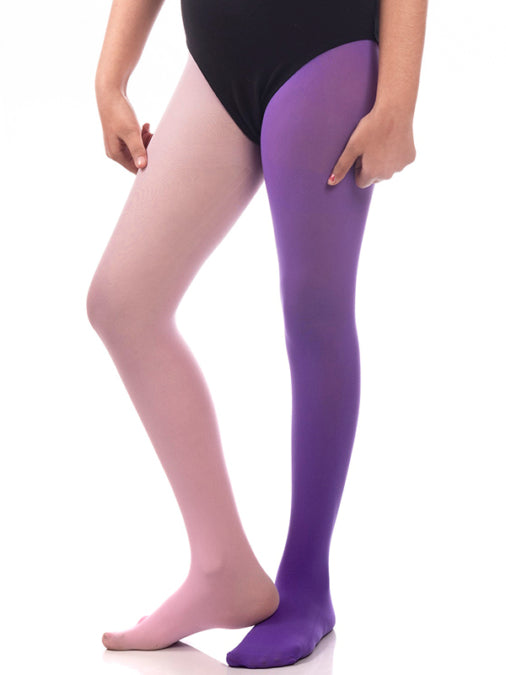 Purple-Pink Footed Ballet Tights