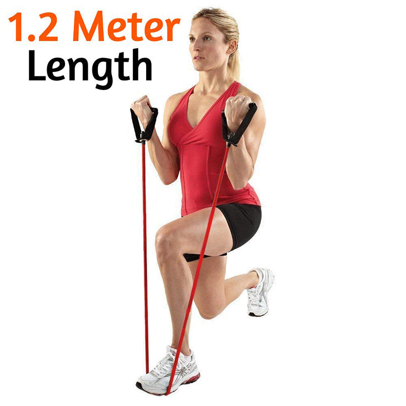 Red Resistance 8 Shape Toning Tube For Fitness