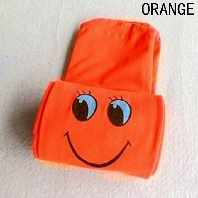 Orange Smiley Face Ballet Tights