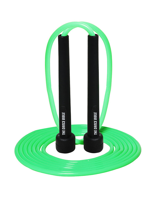 Adjustable PVC Thin Skipping Jump Ropes in Green  Color