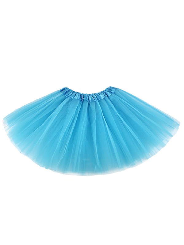 3 Layered Sky Blue Ballet Tutu Skirt for 3-8 Years Kids
