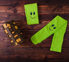 Green Smiley Face Ballet Stockings for Kids