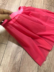 French Pink Tutu Mesh Elastic Pull Up Skirt for Ballet Dance