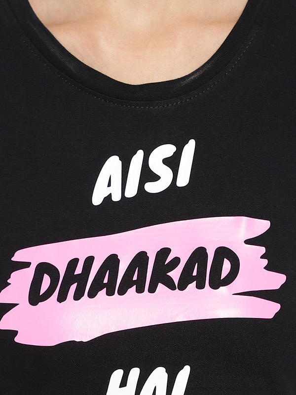 Aisi Dhaakad Hai Printed Crop Top For Women