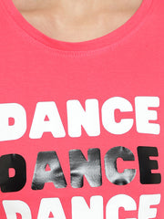 Dance Dance Dance Printed Crop Top For Women