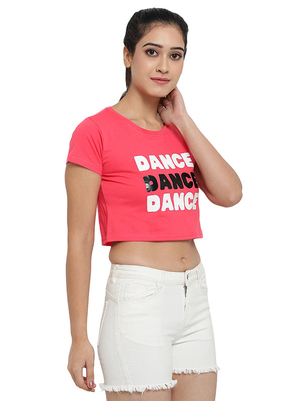Dance Dance Dance Printed Crop Top