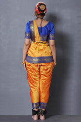 Blue Yellow Traditional Bharatanatyam Dress