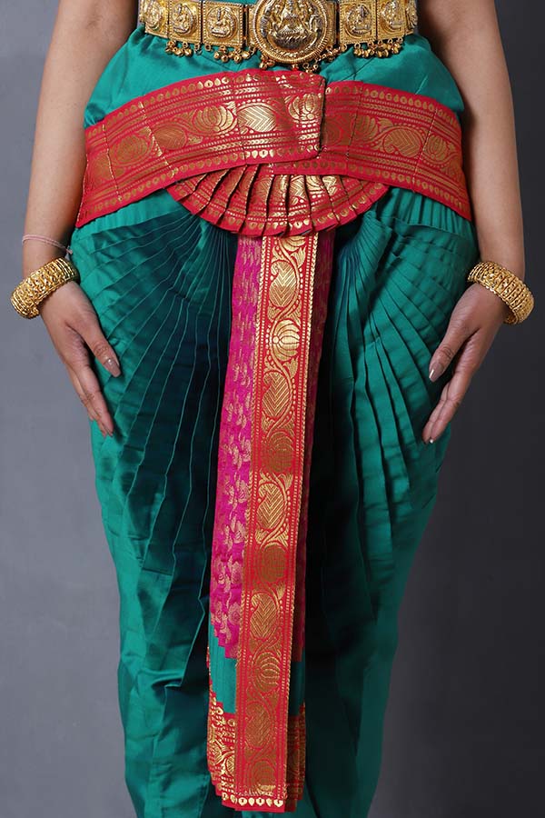 green and pink bharatanatyam dress Light Green and Pink Bharatanatyam Costume