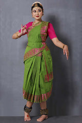 Forest Green Pre-stitched Bharatanatyam Costume