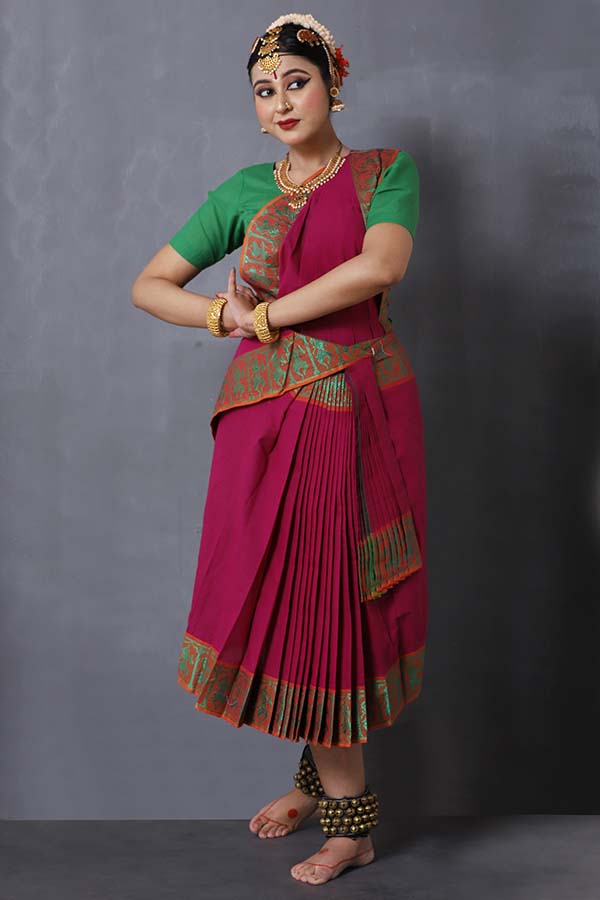 Plum Bharatanatyam Dance Dress