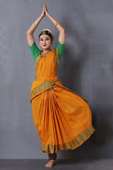 Chrome Yellow Bharatanatyam Dance Dress