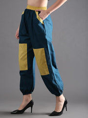 Peacock Blue - Yellow Relaxed Fit Dance Pjyamas