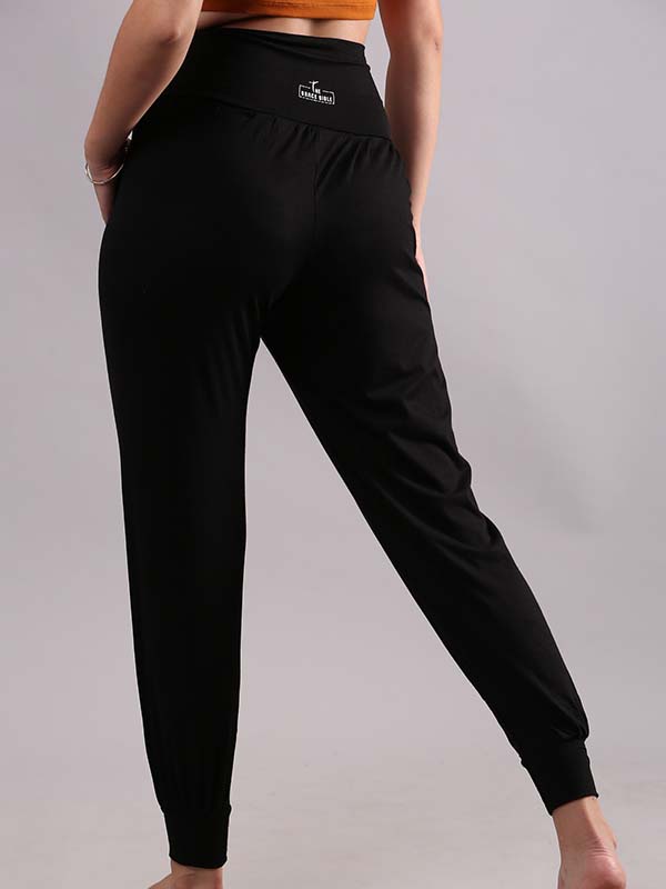 Women Solid Black Harem Pants